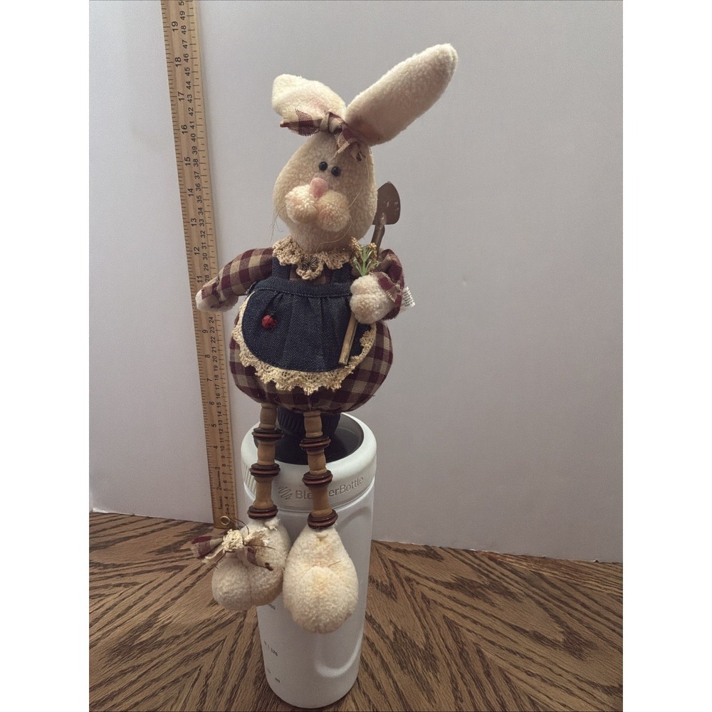 Gardening Bunny Easter Decoration Shelf Sitter